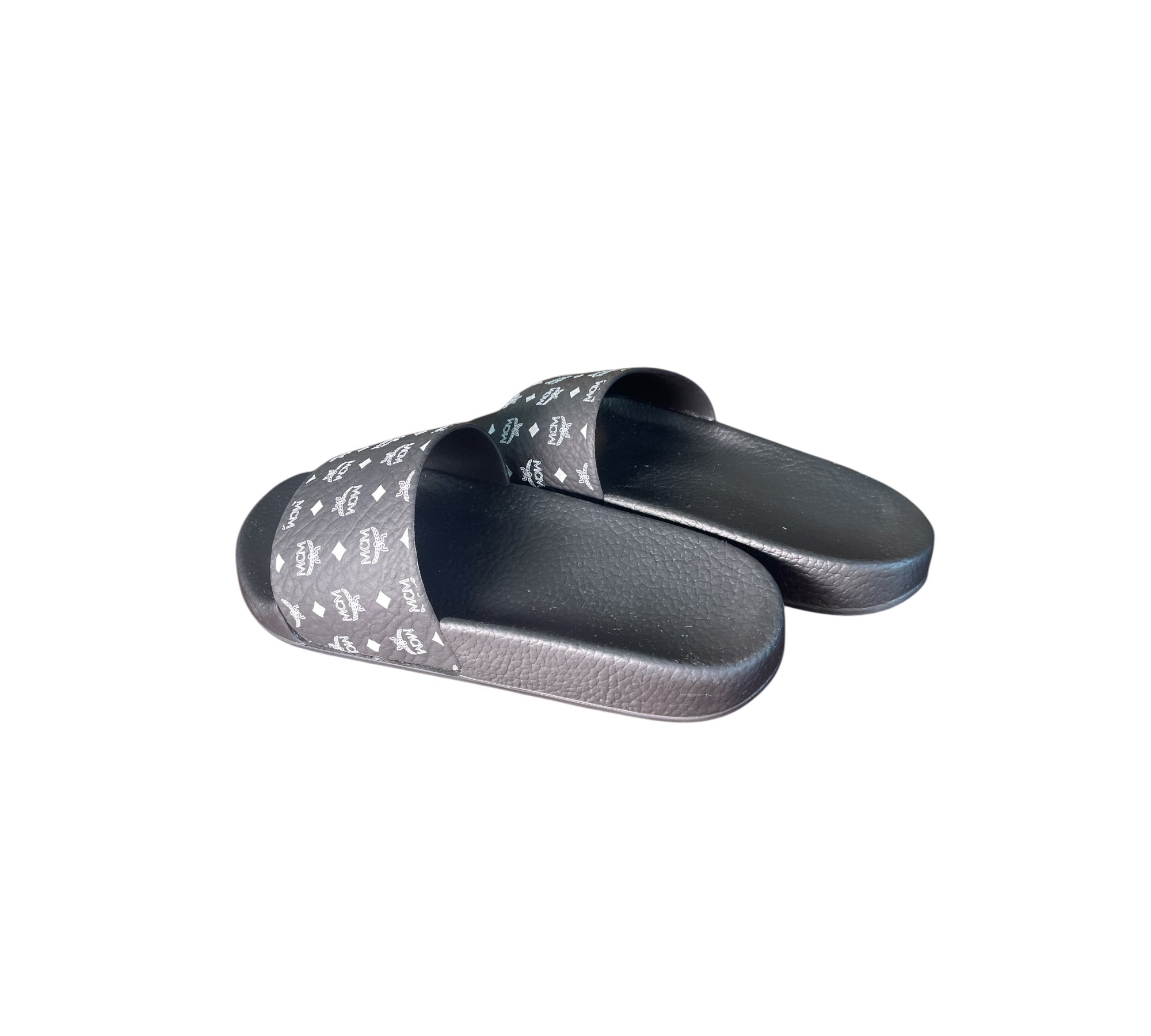 MCM Women's Monogram Print Rubber Slides