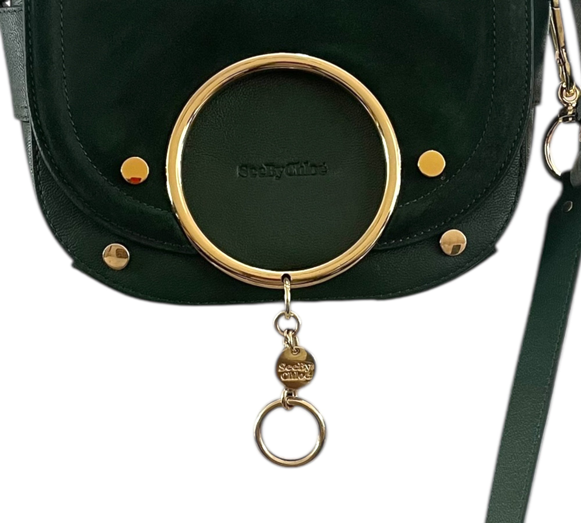 See by Chloe crossbody in deep green marble