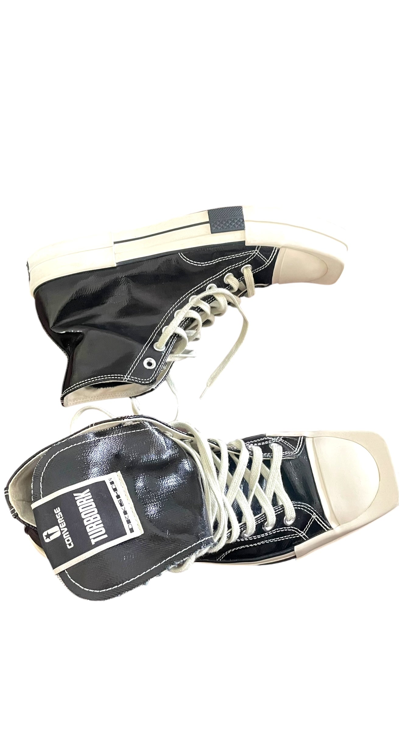 Rick owens X converse patent leather sneakers