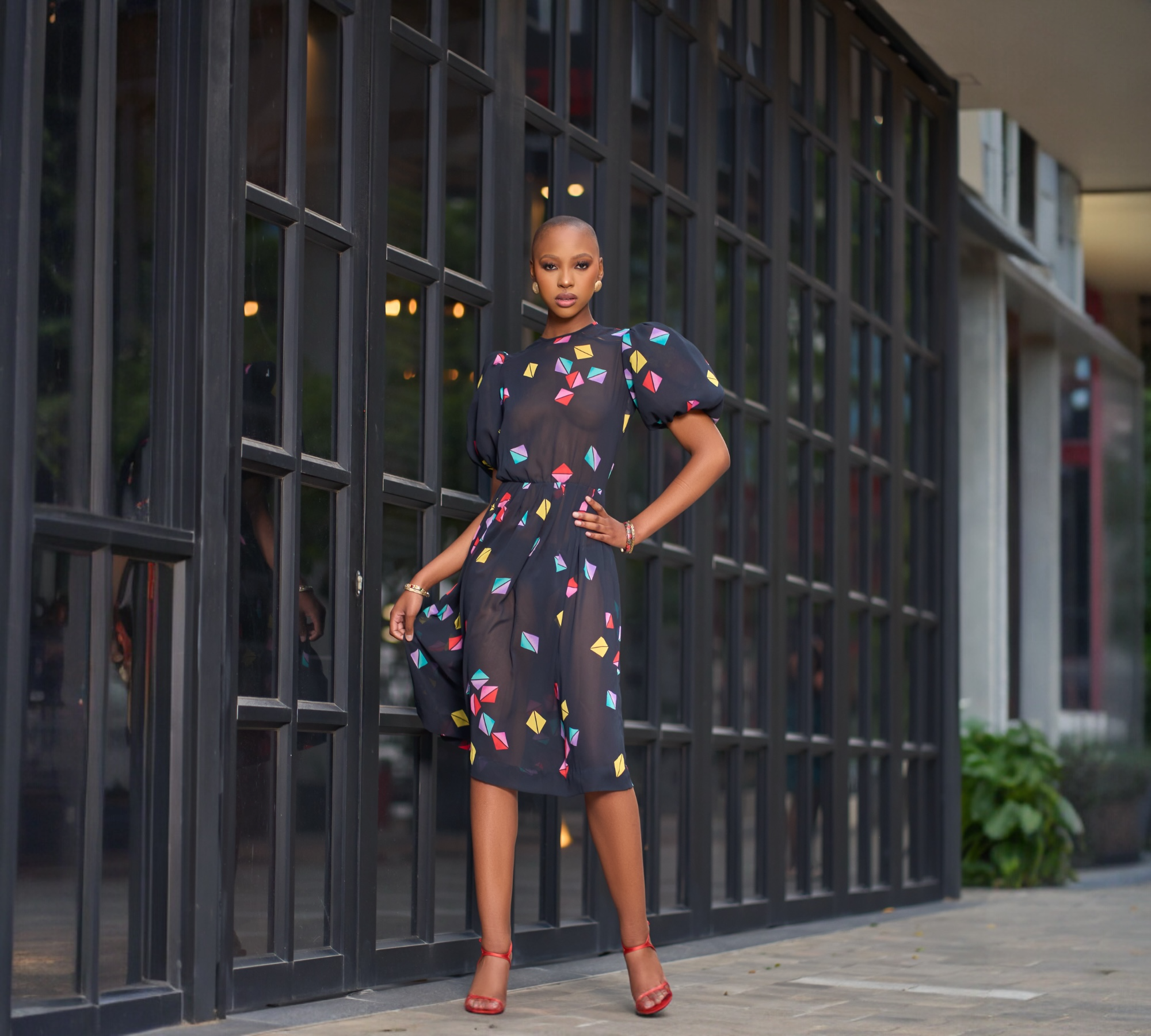 Nipon Boutique sheer color joy vintage dress