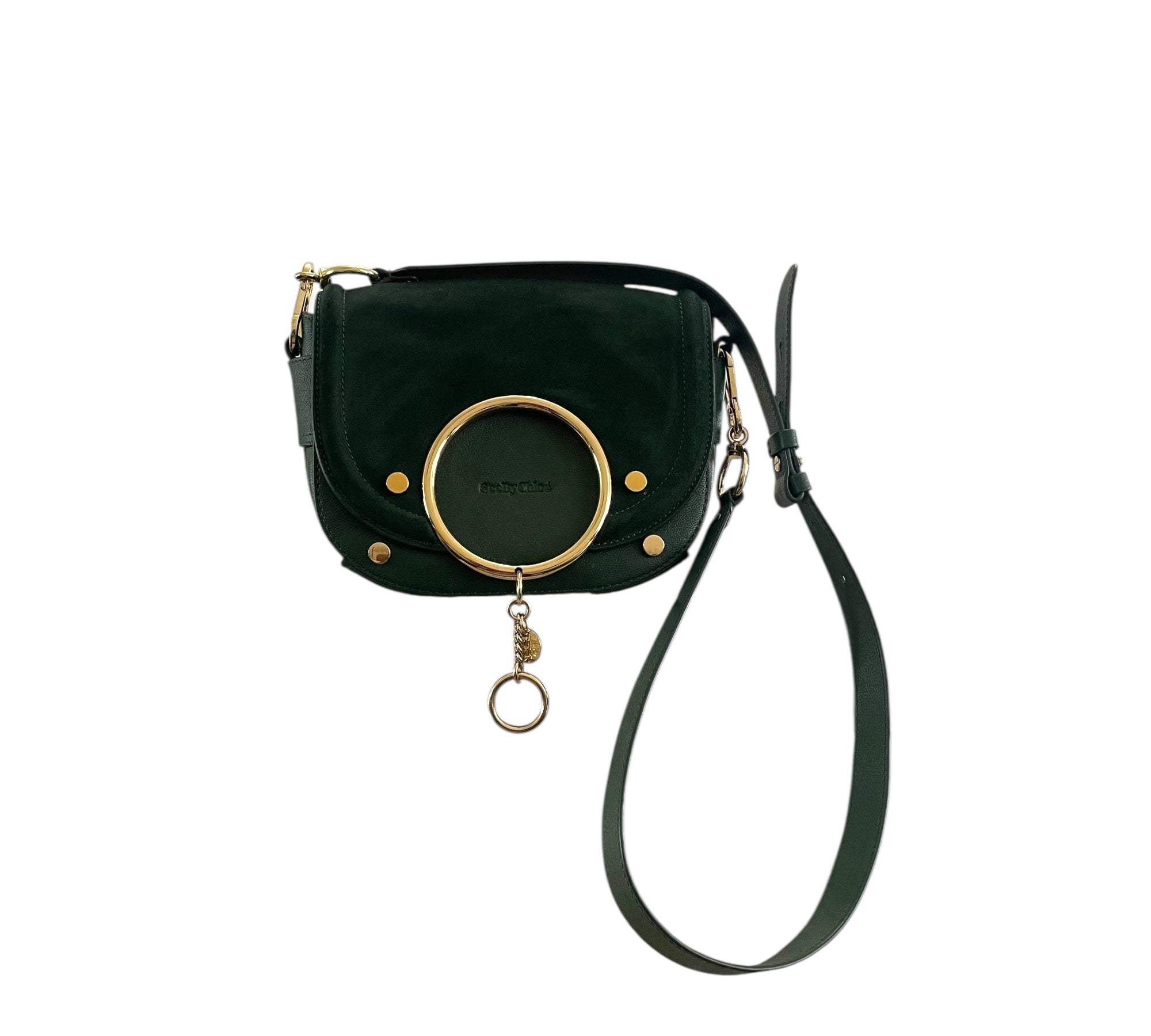 See by Chloe crossbody in deep green marble