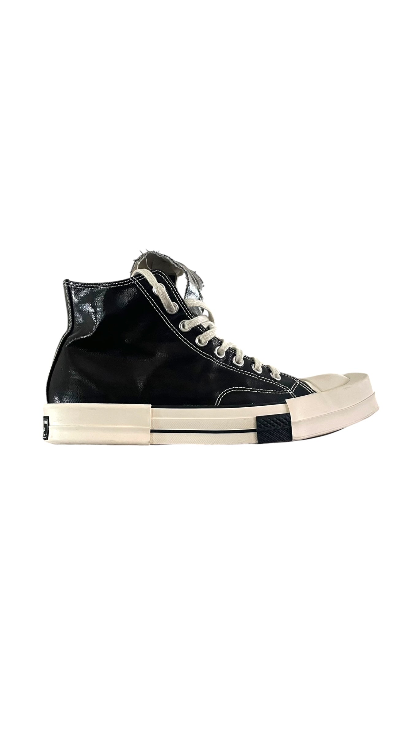 Rick owens X converse patent leather sneakers