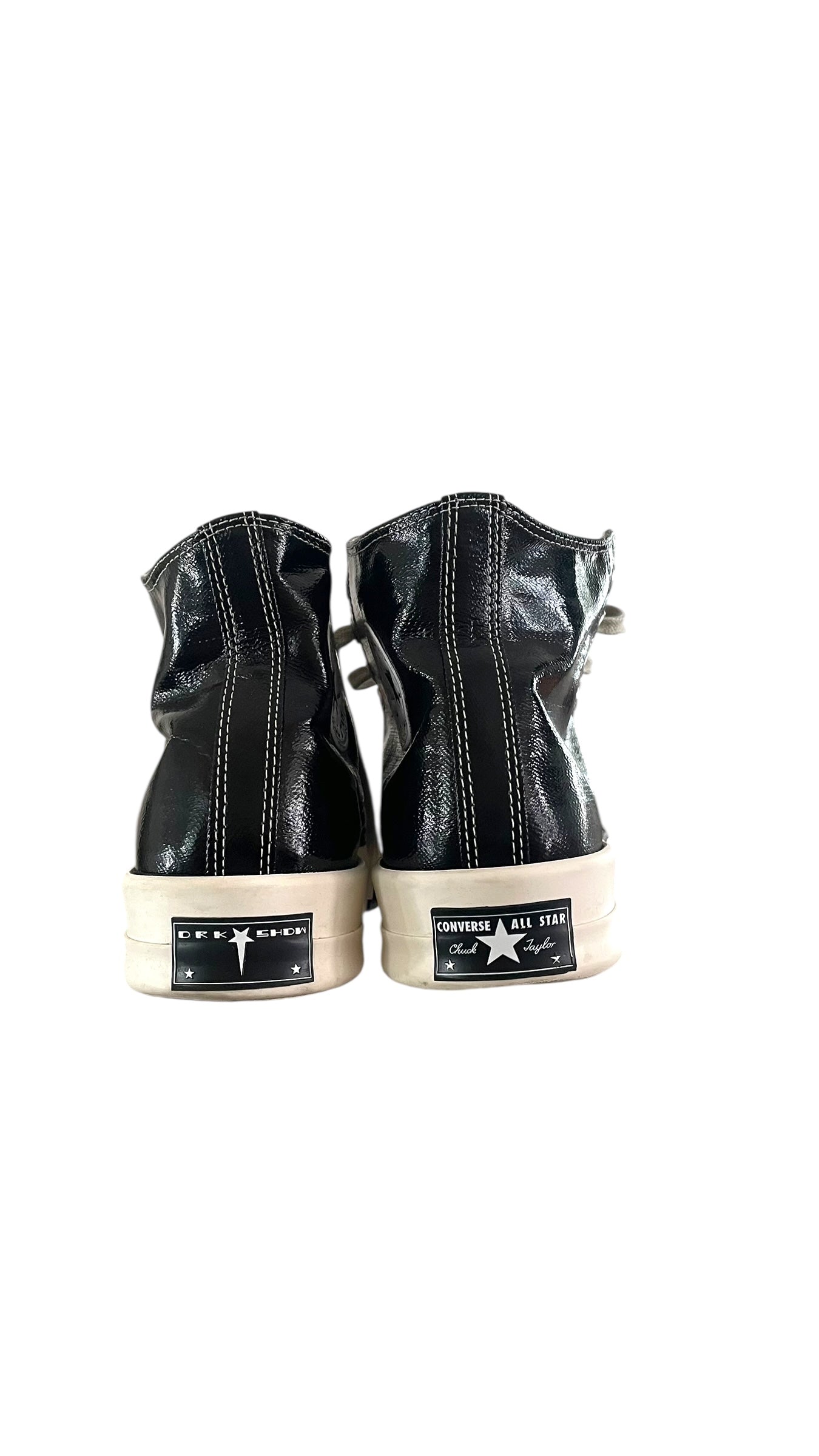 Rick owens X converse patent leather sneakers