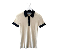 Prada rib knit cream shirt