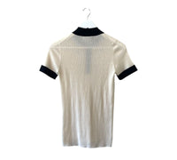 Prada rib knit cream shirt