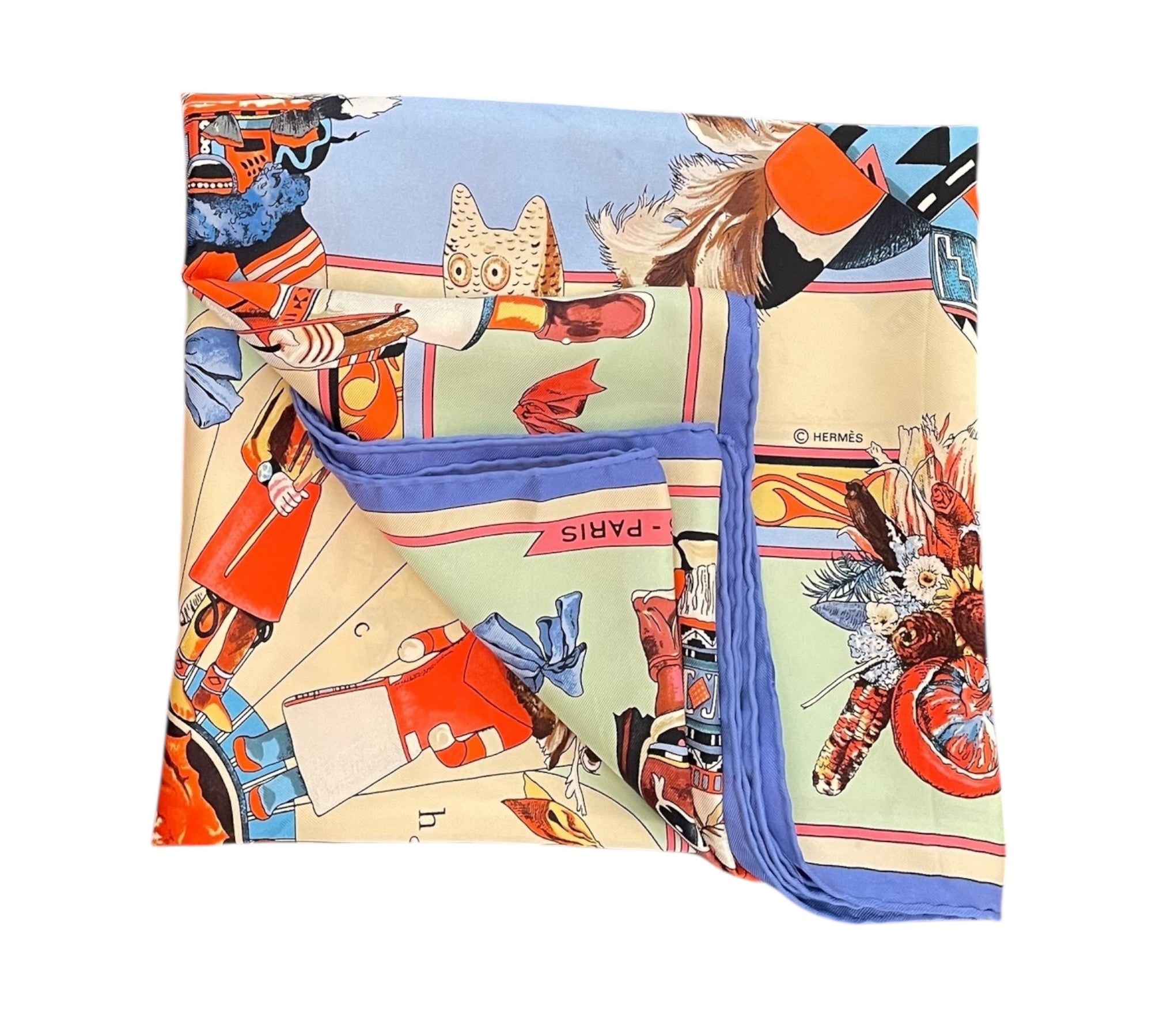 Hermès "Kachinas" silk scarf designed by Kermit Oliver