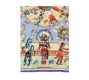 Hermès "Kachinas" silk scarf designed by Kermit Oliver