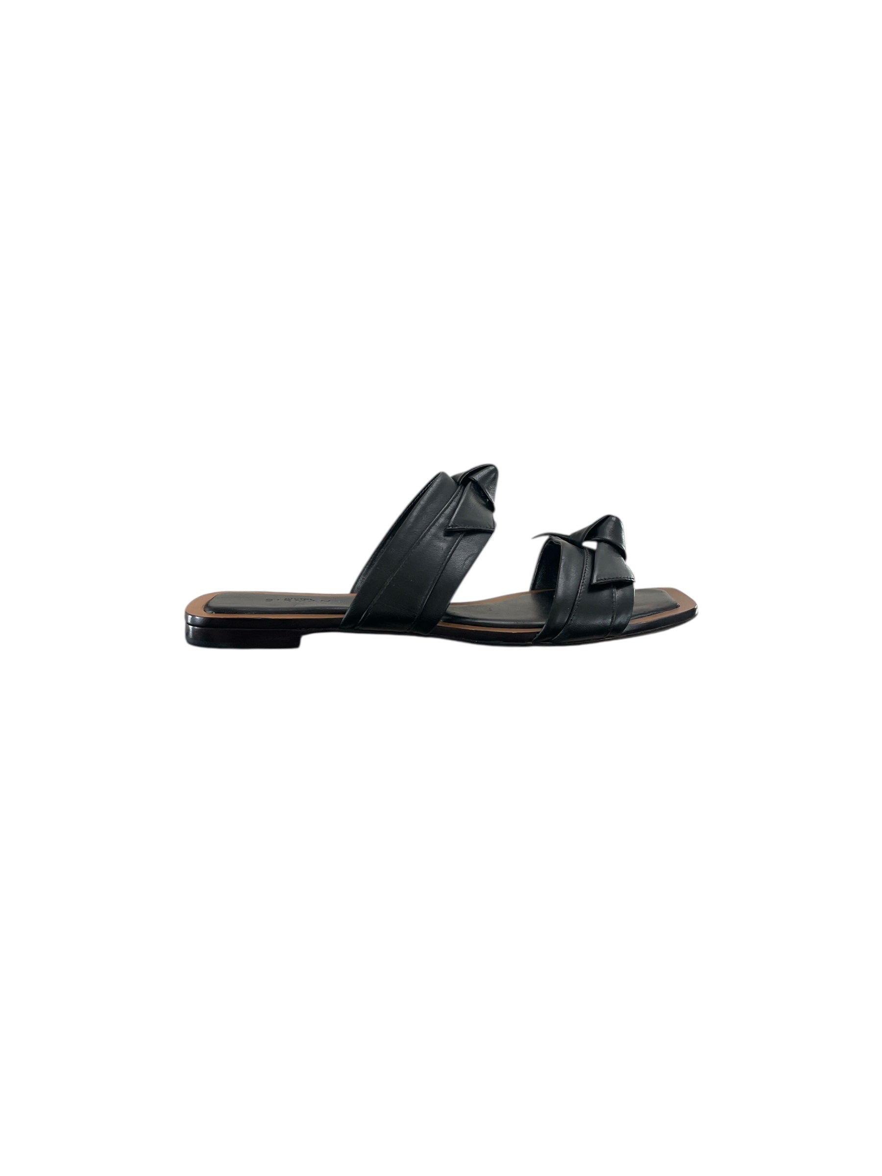 Alexandre Birman Clarita leather knot two bands sandal