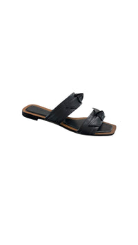 Alexandre Birman Clarita leather knot two bands sandal