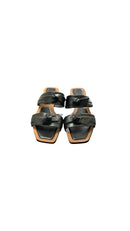 Alexandre Birman Clarita leather knot two bands sandal