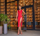 Morgan Taylor tuxedo red dress