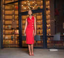 Morgan Taylor tuxedo red dress